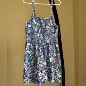 Blue Gray Spaghetti Strap Jumper Casual